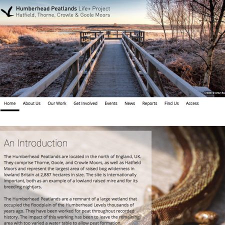 Humberhead Peatlands - Natural England - website design