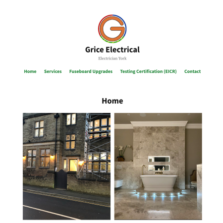 Grice Electrical York WordPress template design