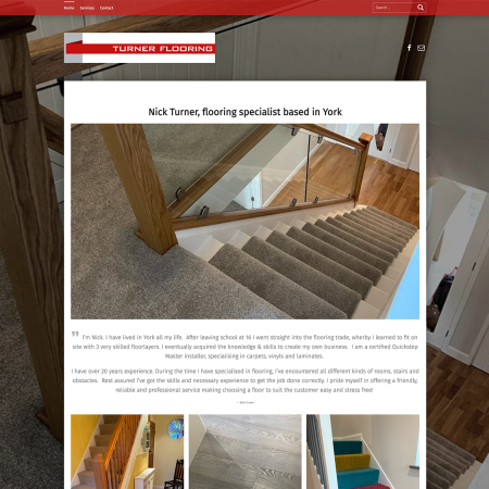 Turner Flooring WordPress template design