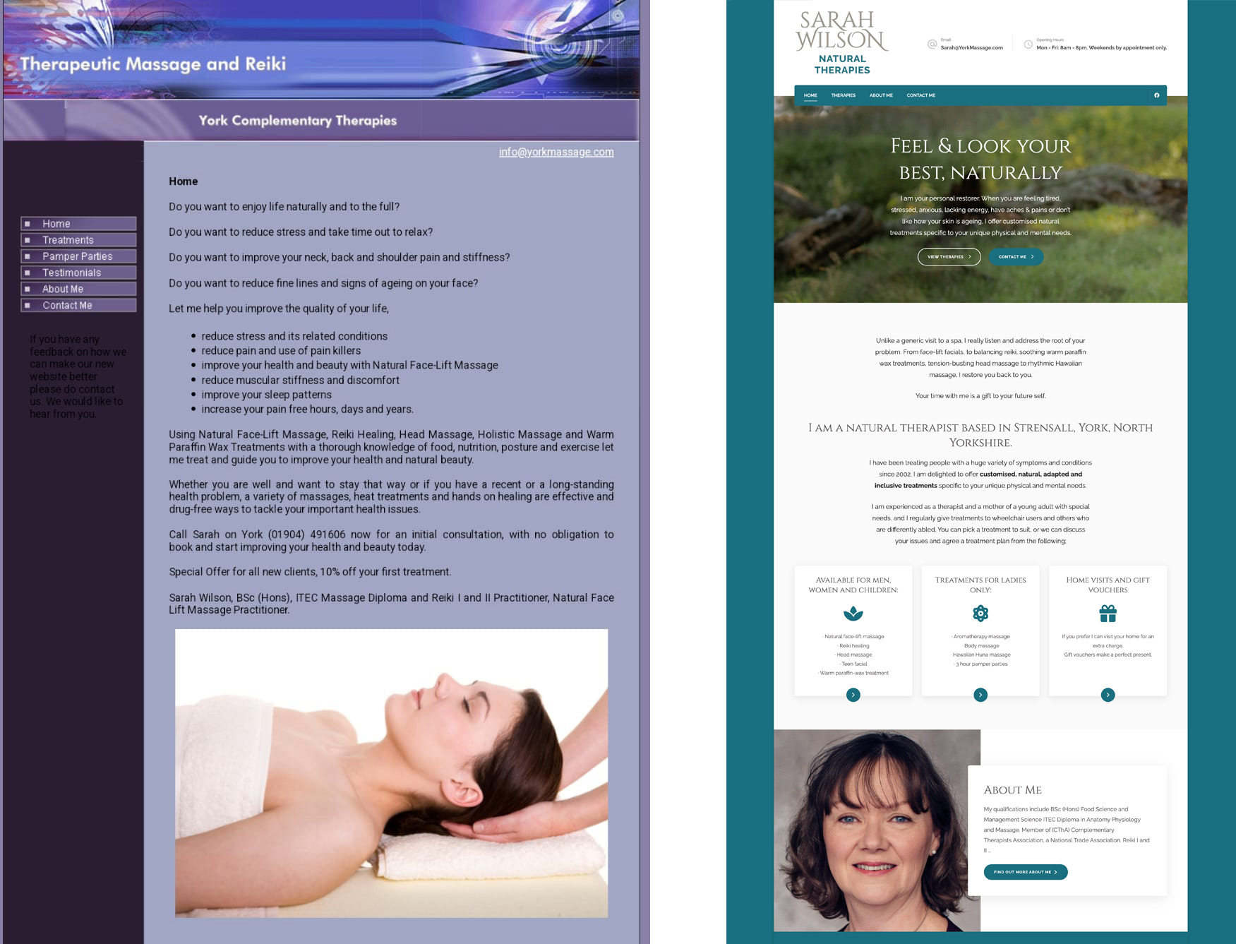 sarah wilson natural therapies york before and after website