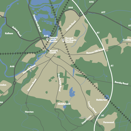 newark city map illustration